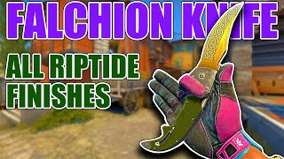 FALCHION KNIFE  ALL RIPTIDEDREAMS amp NIGHTMARES CASE SKINS ★ CSGO Showcase [upl. by Alonso]