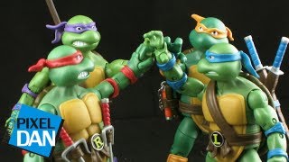 Teenage Mutant Ninja Turtles TMNT Micro Mutants Michelangelo Skate Park Leonardo Raphael Donetello [upl. by Dylane700]