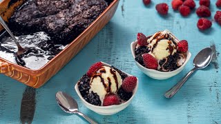 Eggless Chocolate Pudding Cake Recipe [upl. by Rosabelle]