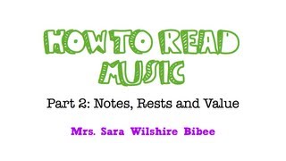 How to Read Music Notes Rests and Values [upl. by Adnohr487]