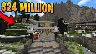 24 MILLION HILLSIDE MANSION in MINECRAFT [upl. by Iggep601]