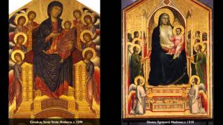 Cimabue Santa Trinita Madonna amp Giottos Ognissanti Madonna [upl. by Desta]