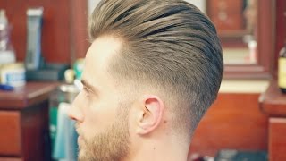 Step by Step Tutorial Undercut with a Slicked Back Pompadour [upl. by Anaitat]