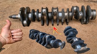 Is Here You See 2 pieces Broken Engine CrankShaft reconnected with Most Strongly by repairman Dead [upl. by Mathews]