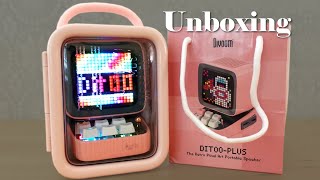 Divoom DitooPlus Pixel Art Bluetooth Speaker Unboxing amp Review [upl. by Kat737]