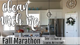 FALL CLEAN WITH ME MARATHON  OVER 1 12 HOURS OF INSANE CLEANING MOTIVATION  CLEANING ROUTINE [upl. by Niuqaoj]