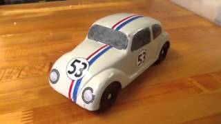 Herbie pinewood derby car [upl. by Karlan202]