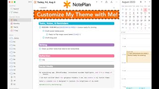 Customize NotePlan with Beautiful and Colorful Headings via Themes  A Detailed Walkthrough [upl. by Llednahs987]