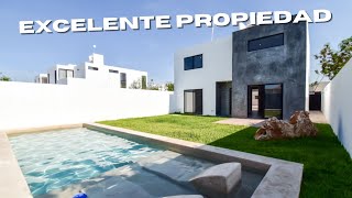 CASA en VENTA al NORTE DE MÉRIDA ¡Con alberca de EXCELENTE TAMAÑO Y CAMASTROS Increíble precio [upl. by Sivel125]