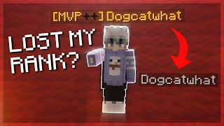 I LOST my rank on HYPIXEL [upl. by Naihtsirc]