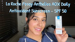 La roche posay anthelios AOX daily antioxidant spf 50  GRWM  Is it worth it 🤨 [upl. by Yral29]