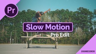 قناة آدم  التبطيء الاحترافي في برنامج أدوبي بريميير 2018 Slow Motion Pro [upl. by Price997]