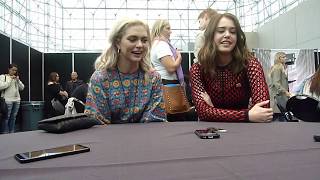 NYCC 2018 Legacies  Jenny Boyd Lizzie and Kaylee Bryant Josie [upl. by Yracaz]