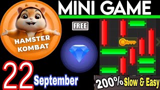 22 September 🔑🐹 Puzzle Trick Hamster Kombat S2 Mini Game Solved slow step by step 🎮 [upl. by Adiarf]