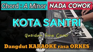 KOTA SANTRI  Nasida Ria Versi Qasidah Dangdut KARAOKE rasa ORKES  Nada Cowok [upl. by Ree]