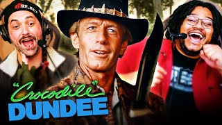 CROCODILE DUNDEE 1986 MOVIE REACTION FIRST TIME WATCHING Paul Hogan  Full Movie Review [upl. by Lecirg987]