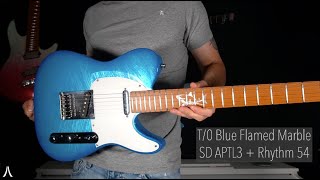 Aristides T0 Blue Flamed Marble  Seymour Duncan APTL3  Rhythm 54 [upl. by Adelaja]