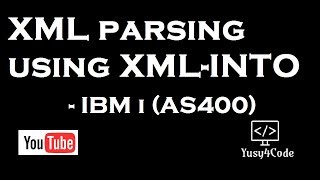 XML parsing using XMLINTO in RPGLE  IBM i [upl. by Artemis]