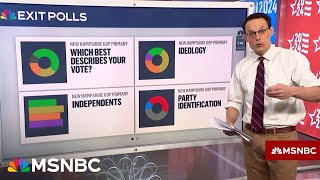 Steve Kornacki reports first New Hampshire primary exit polls [upl. by Tengler]