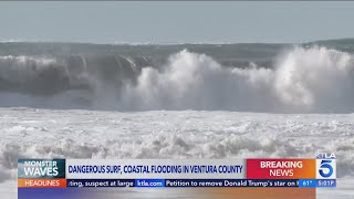 Dangerous surf peaking along Southern California coast [upl. by Yasui228]