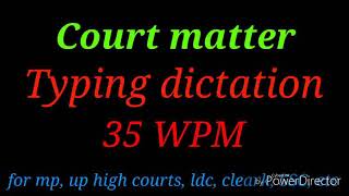 35 wpm 2 Typing dictation amp steno [upl. by Amaleta775]