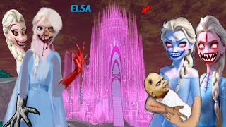 Zombie ELSA amp her Palace 😱  Horror Story  SAKURA School Simulator Horror Drama 👹 [upl. by Sivam]