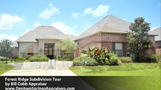 Forest Ridge Subdivision Denham Springs LA Tour Denham Springs Real Estate Appraisers [upl. by Karney]