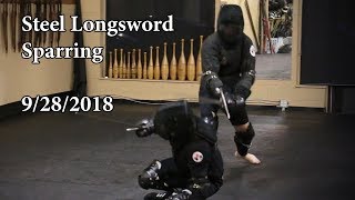 Steel Longsword Sparring  9282018 [upl. by Anavi]