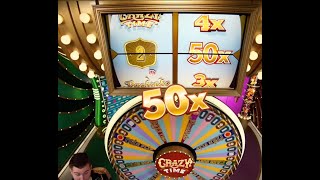 50X Top Slot win on Number 2  100X win on Crazy Time  BIG WIN TODAY bigwin crazytime [upl. by Anuahsal]