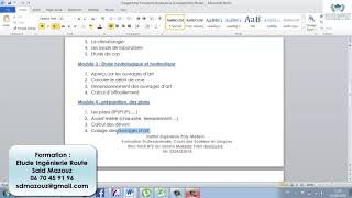 Formation Etude Ingénierie Route [upl. by Aninahs980]