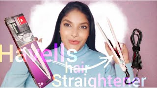 Havells hair straightener ✨  Hair straightener  full honest review  demo💆 [upl. by Aztiley]