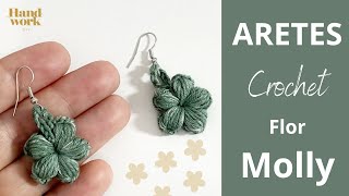 🌺 Aretes a crochet super faciles de tejer  Handwork Diy [upl. by Nonnerb]