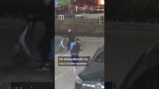 Car stealers lose scooter in chaotic escape shorts [upl. by Anaher838]