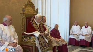 Rücktritt von Papst Benedikt XVI  Die Erklärung im Wortlaut [upl. by Akemet]