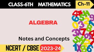 Class 6 Maths I Chapter 11  Algebra  Notes and Concepts [upl. by Neeluqcaj]