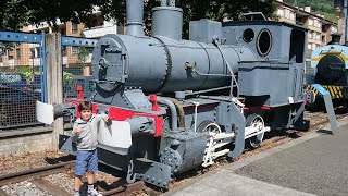 MUSEO VASCO DEL FERROCARRIL AZPEITIA Locomotora de vapor tren thomas autobús grúa maquinaria [upl. by Donoho]