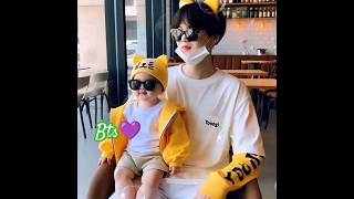 BTS yoongi With Cute Baby 💜😍btsbtsarmyfyp aicute shorts pls subscribe like share [upl. by Nov]