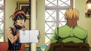 Narancia and Fugo math scene except that narancia did his corrections [upl. by Ennairod642]