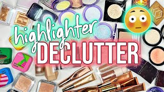 INTENSE Highlighter Declutter 2023  55 GONE🙈 [upl. by Moreville]