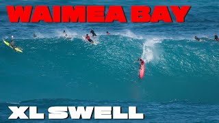 SURFING XL WAIMEA BAY 4K Raw Storm Swell [upl. by Neidhardt875]