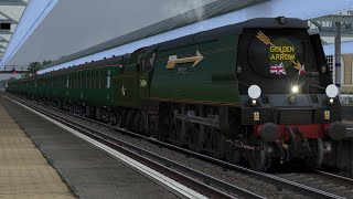 The Golden Arrow with 34094 Mortehoe 37508 and 37422 Robert F Fairlie  April 25th 2024 [upl. by Erdne]