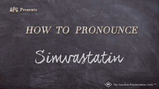 How to Pronounce Simvastatin Real Life Examples [upl. by Ajnin757]