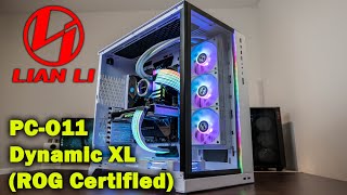 PC Build Timelapse  Lian Li PCO11 Dynamic XL ROG Certified White [upl. by Nelan]