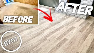 How To Install Vinyl Plank Flooring  START TO FINISH [upl. by Eiznekcm]