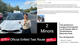 Enfield Test Route 1014am  Driving Test Tips amp Voiceover [upl. by Ytsirt245]