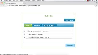 jQuery UI Project To Do List Application Part 2 [upl. by Enedan786]