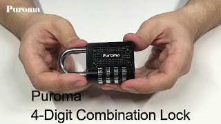 User Guide  How to Set and Reset Puroma 4 Digit Combination Lock  Official Ver [upl. by Genesia]