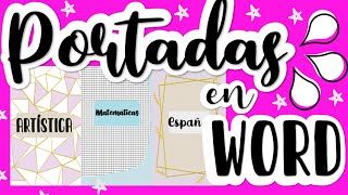 Portadas Bonitas en WordFernanda🌺 [upl. by Eade]