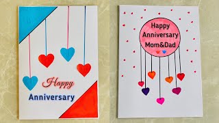 2 DIY Anniversary Cards for Parents🥰 Beautiful Anniversary Card ideas for Mom amp Dad🥰 diy gift [upl. by Nicolais]