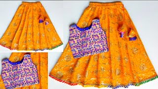 Lehenga Choli Cutting and Stitchingfull tutorial step by step Lehenga choli dress design for kids [upl. by Yolanthe]